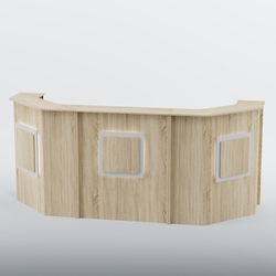 Ресепшен со скошенными углами КВАДРАТ №5, Дуб сонома