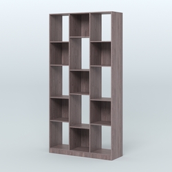 Стеллаж из ДСП серии ЛОФТ №10-1 (зеркальное отражение - Z), Ясень Анкор темный