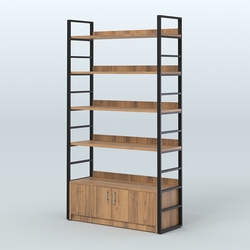 Торговый стеллаж большой STRONG - АЛЬФА №3, Орех