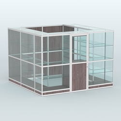 Павильон из профиля пристенный №9г (6,75 кв. м), Ясень Анкор темный