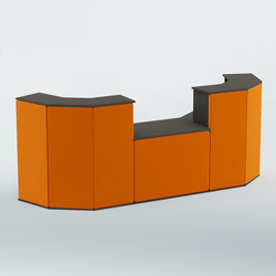 Ресепшен со столом БАРХАТ СЕРЫЙ ПЕРЛАМУТР №3 (ровная поверхность), Черный + 08 Mustard