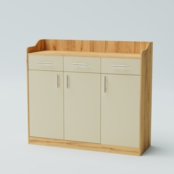 Стойка официанта "Бармен" №8, Дуб Золотистый и Крем Вайс