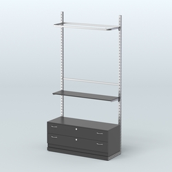 Система ЭЛЕГАНТ №5 без ДСП с тумбой T12 (1200 мм), Черный