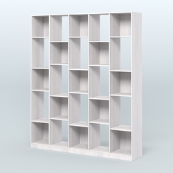 Стеллаж из ДСП серии ЛОФТ №13-1, Ясень Анкор светлый