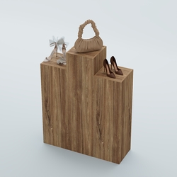 Демо-стенд Ступени-Пирамида №1, Дуб Канзас коричневый