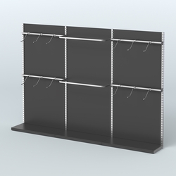 Система ЭЛЕГАНТ №2 пристенная с ДСП (3600 мм), Черный