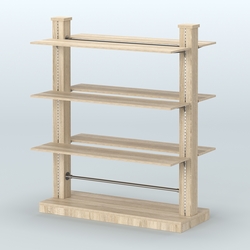 Островная система с перфорацией и двусторонними полками из ДСП №20, Дуб сонома