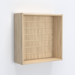 Витрина настенная №201-1В открытая с эконом панелью, Дуб Сонома