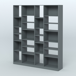 Стеллаж из ДСП серии ЛОФТ №15-2 с полками ДСП, Темно-Серый