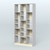 Стеллаж из ДСП серии ЛОФТ №10-2 (зеркальное отражение - Z) с полками ДСП Серый + Крем Вайс