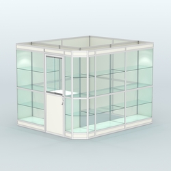 Павильон из профиля угловой №6в (5,5 кв.м), Белый