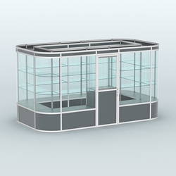 Павильон из профиля островной №4а, Темно-Серый