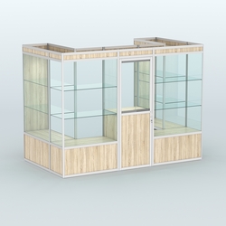 Павильон из профиля пристенный №2а (4,05 кв. м), Дуб Сонома