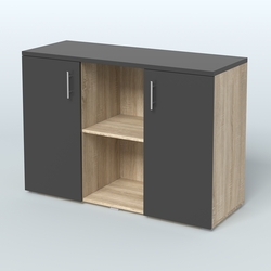 Греденция ТБ-01, Дуб Сонома + Черный