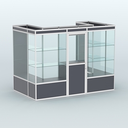 Павильон из профиля пристенный №2а (4,05 кв. м), Антрацит