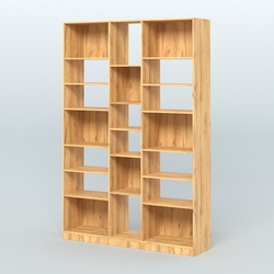 Стеллаж из ДСП серии ЛОФТ №14-2 с полками ДСП, Дуб Золотистый