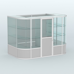 Павильон из профиля пристенный №8б (4,05 кв. м), Серый