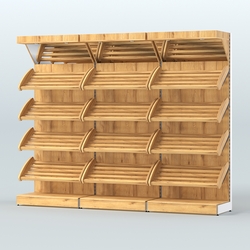 Стеллаж для хлеба и выпечки трехсекционный Феникс №7, Дуб Золотистый