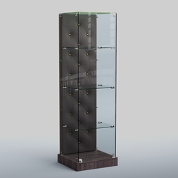 Низкая стеклянная витрина КАПИТОНЕ №1-ХП, Ясень темный+16 G