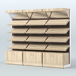 Стеллаж для хлеба и выпечки трехсекционный Феникс №5, Дуб Сонома + Дуб Венге