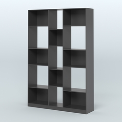 Стеллаж из ДСП серии ЛОФТ №14-1, Черный