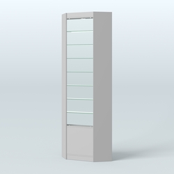 Высокая витрина серии Эконом №305А внутренний угол (без дверей), Серый