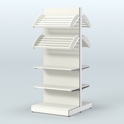 Высокий обзорный островной стеллаж для хлеба и выпечки СХОВ-05, Белый