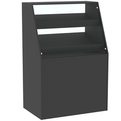 Торговый прилавок для выпечки с двумя наклонными полками серии BAKERY №1 , Черный