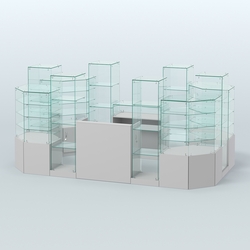 Павильон ИСТРА в центр зала №9 (открытый) (6, 8 кв.м), Серый