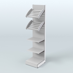 Стеллаж для хлеба и выпечки с полками - корзинами Феникс №15, Серый