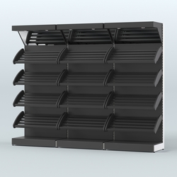 Стеллаж для хлеба и выпечки трехсекционный Феникс №7, Черный