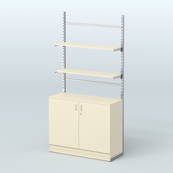 Система ЭЛЕГАНТ №8 без ДСП с тумбой T23 (1200 мм), Крем Вайс