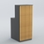 Ресепшен узкий серии ВЕРТИКАЛЬ №2 Темно-Серый  + Дуб Золотистый