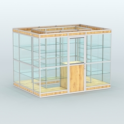 Павильон из профиля островной №1в, Дуб Золотистый