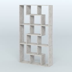 Высокий торговый стеллаж Лофт №3 шестимодульный, Метрополитан Грей