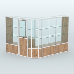 Павильон из профиля угловой №3б (5,5 кв.м), Дуб Канзас коричневый