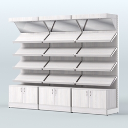 Стеллаж для хлеба и выпечки трехсекционный Феникс №5, Ясень Анкор светлый