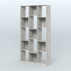 Стеллаж из ДСП серии ЛОФТ №10-1 (зеркальное отражение - Z), Метрополитан Грей