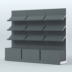 Стеллаж для хлеба и выпечки трехсекционный Феникс №1, Темно-Серый