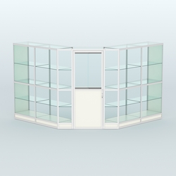 Павильон из профиля угловой №7г (9 кв.м), Белый