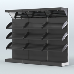 Стеллаж для хлеба и выпечки трехсекционный Феникс №4, Черный