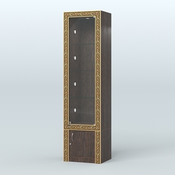 Витрина с декором и накопителем №ВБА-2С, Дуб Венге