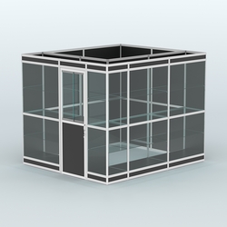 Павильон из профиля угловой №4в (5,5 кв.м), Черный