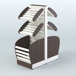 Низкий островной стеллаж малый для хлеба и выпечки СХОН-07, Дуб Венге + Белый