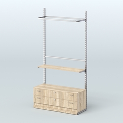 Система ЭЛЕГАНТ №5 без ДСП с тумбой T12 (1200 мм), Дуб сонома