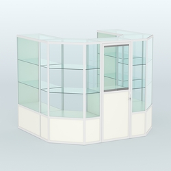 Павильон из профиля пристенный №3в ( 4,32 кв. м), Белый