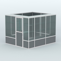 Павильон из профиля угловой №4б (5,5 кв.м), Темно-Серый