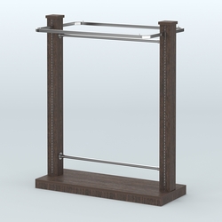 Островная система с перфорацией и П-образными поручнями №1, Дуб Венге