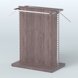 Система ЭЛЕГАНТ островная с ДСП и П-образными поручнями №1, Ясень Анкор темный