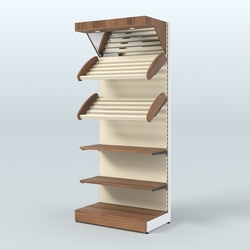 Стеллаж для хлеба и выпечки с полками - корзинами и фризом Феникс №12Ф, Орех + Крем Вайс